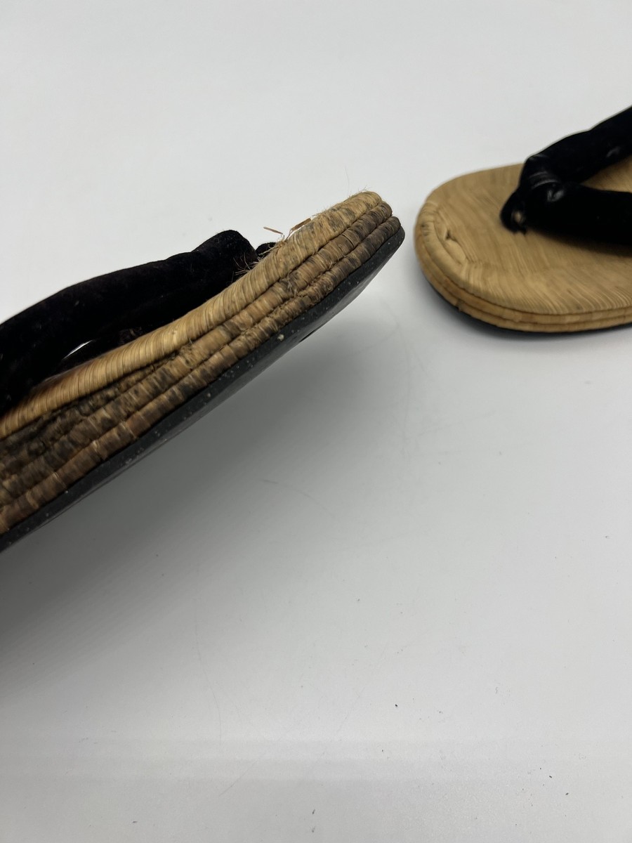 Vintage Japanese Sandals Zori Shoes Geta Straw Rush Setta