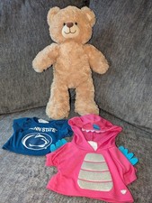Build-A-Bear Workshop Golden Teddy Bear Tan BABW Stuffed Plush 16  W/ Clothes 