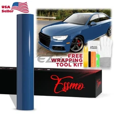 ESSMO PET Super Gloss Neptune Blue Car Vehicle Vinyl Wrap Decal Sheet Like Paint