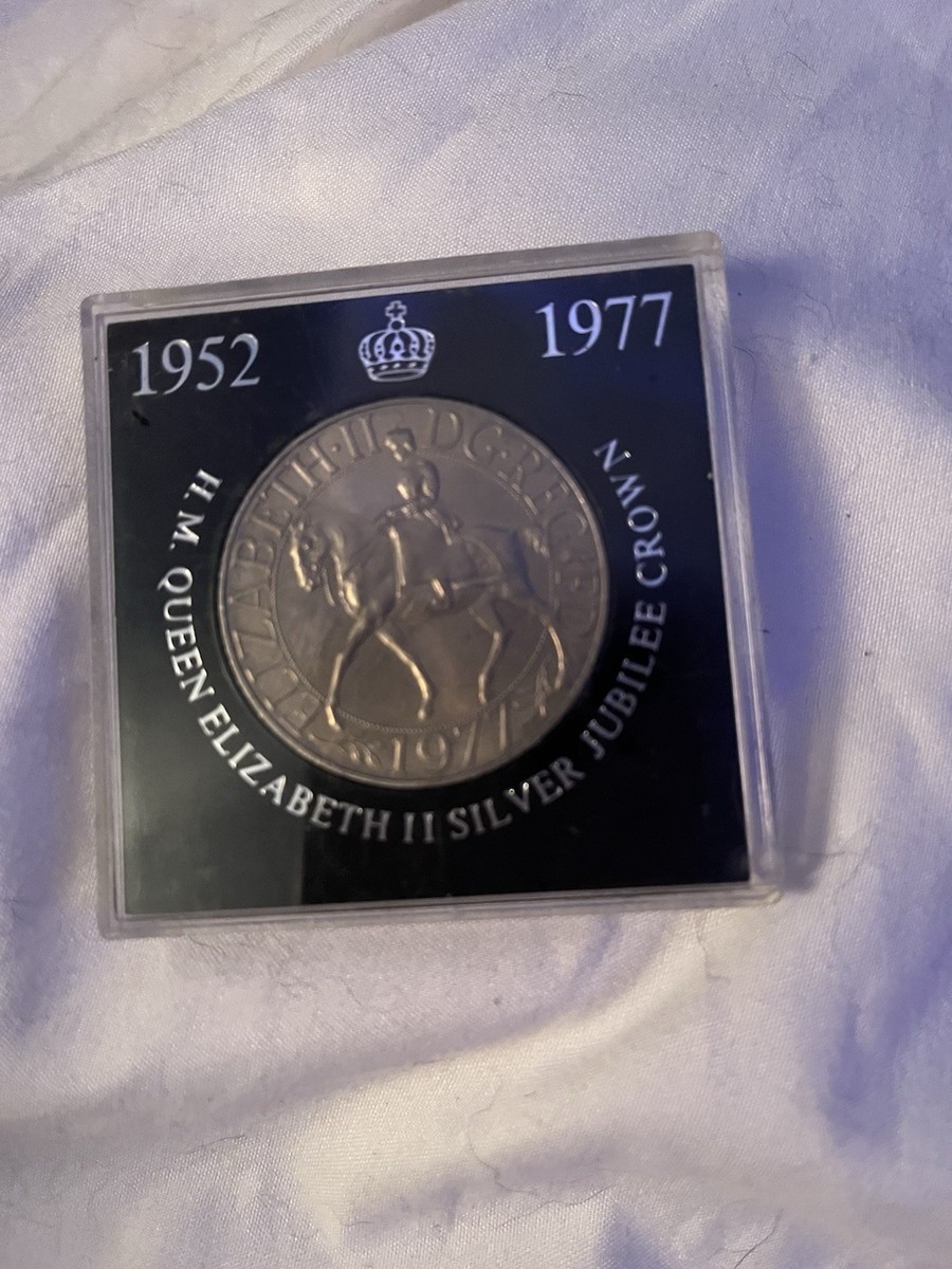 D.H.MORTON作 THE QUEENS SILVER JUBILEE 1952-1977 H.M. Queen Elizabeth II Silver Jubilee Crown Coin | eBay