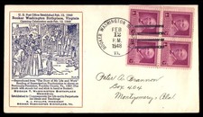 Mayfairstamps US 1948 Virginia block Booker T Washington birthplace memorial Cov