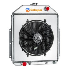 4 Row Radiator Shroud Fan For Ford F1 F2 F3 F4 1942-1952 V8 Engine