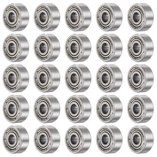 25 Pcs 3mm Bore 10mm OD 4mm Thick Deep Groove Ball Bearings for Motors