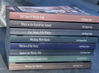 A Witch In The Rocks Cozy Mystery Lot Of 8 paperback Hart, Lily Harper