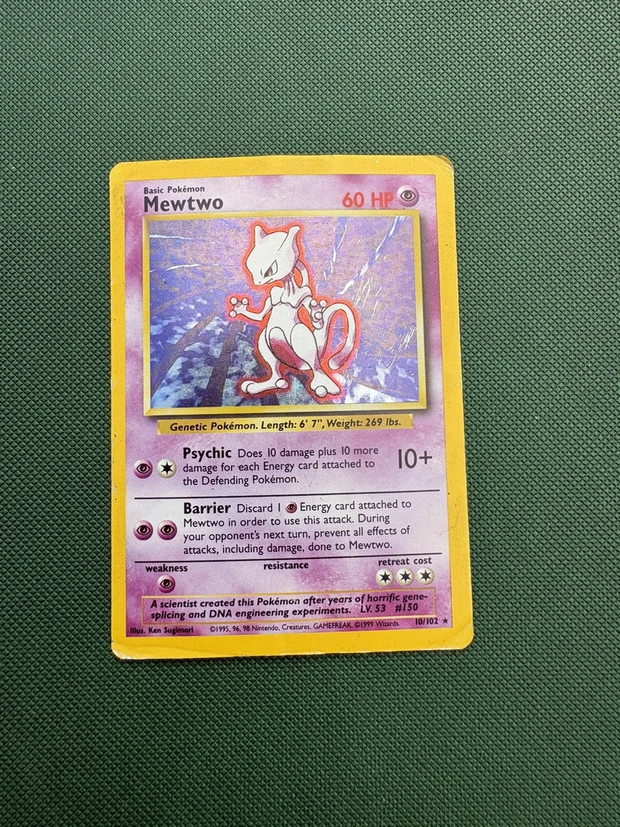 Mewtwo Pokémon TCG Base Set English Individual Collectable Card