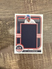 KJ White 2025 USA Stars & Stripes Jumbo Hat Patch Relic /6 Game Worn/ Used