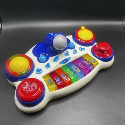 RARE Chicco DJ Mixer Baby Star Piano Music Lights Microphone Scratch Lever WORKS