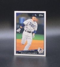 2009 Topps EVAN LONGORIA Rookie of the Year Card #134 Tampa Bay Rays. rookie card picture