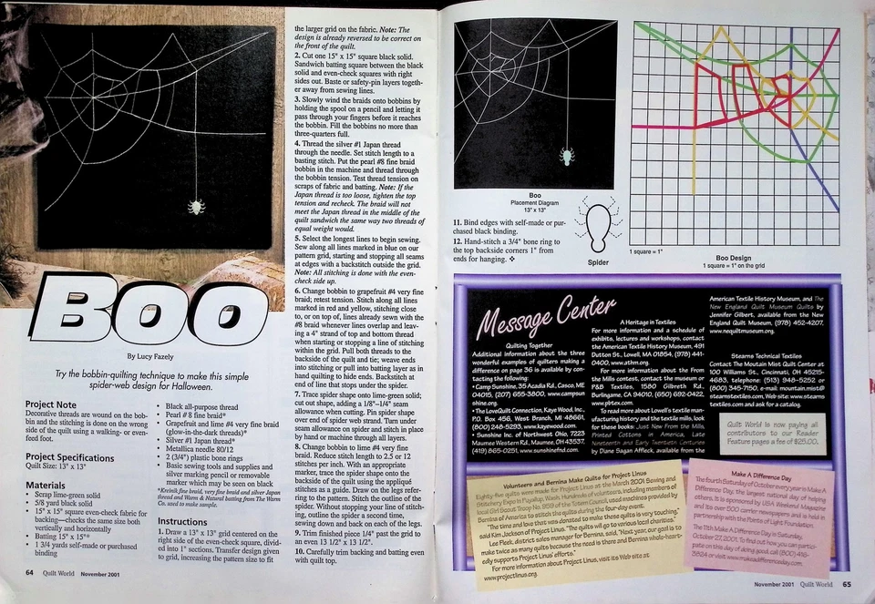 Quilt World Magazine Nov 2001 Christmas Quilting - Image 4 of 4