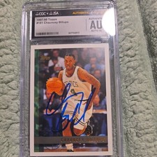 CHAUNCEY BILLUPS Signed 1997 Topps ROOKIE Basketball Card #181 PSA AUTO 10. rookie card picture