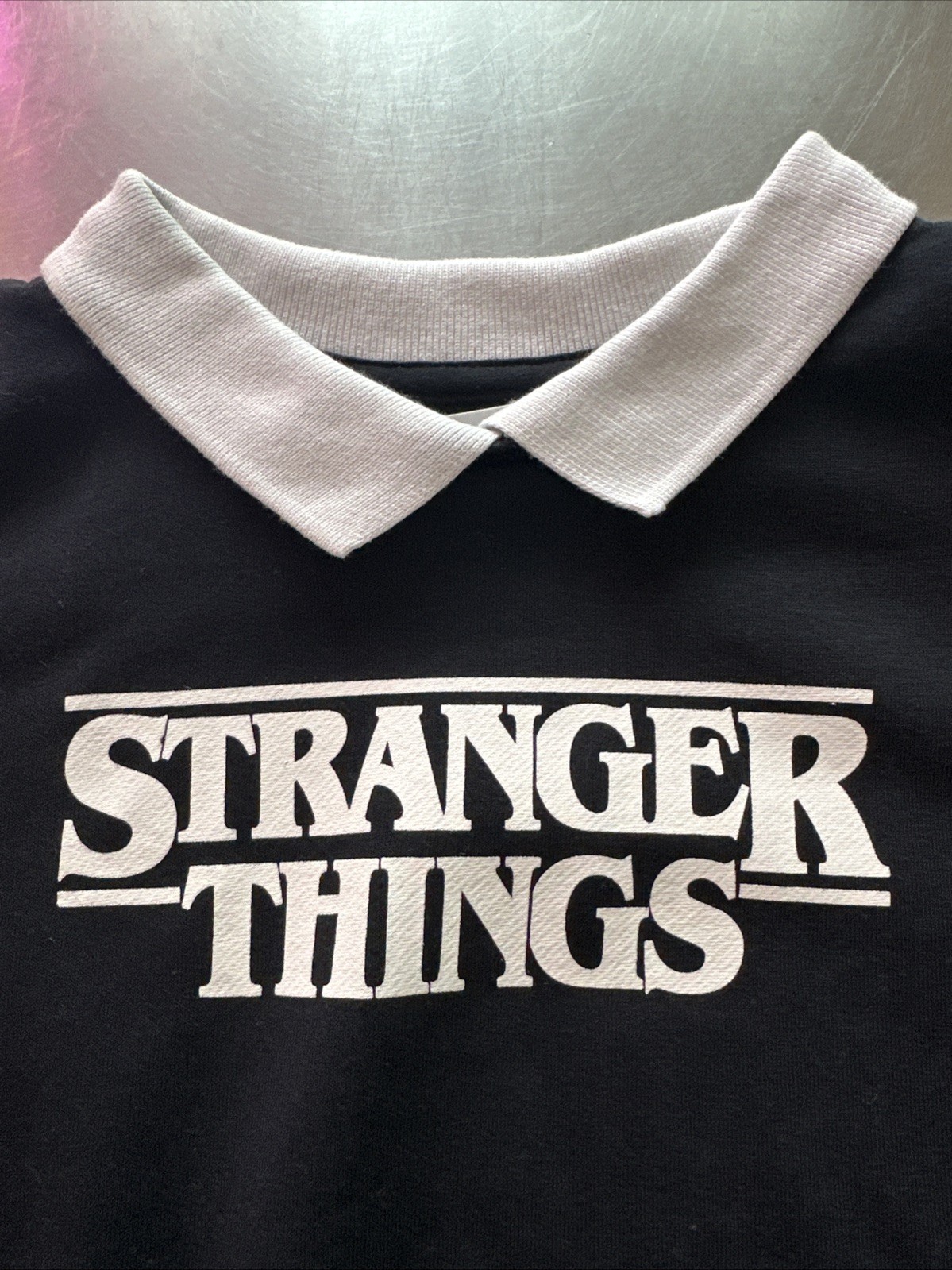 H&M Stranger Things Size 12 Girls Sweatshirt Black thumbnail 3