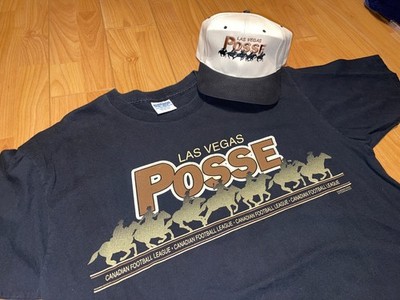 Las Vegas Posse CFL vtg Lot Hat SnapBack Shirt XL Canada Football League 90s NFL