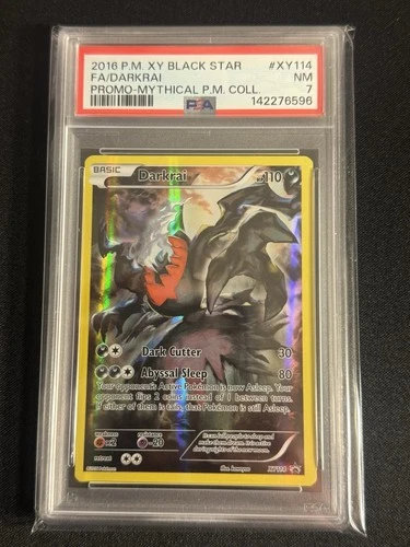 2016 POKEMON XY BLACK STAR PROMO #XY114 FULL ART/DARKRAI PSA 7