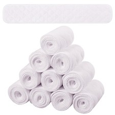 10 Pcs Cotton Bra Liners 3 Layer Rectangle Under Bra Pads Sweat Liners for Wo...
