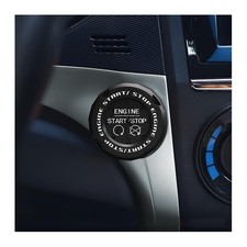 Car Engine Start Stop Button Cover, Anti-Scratch Vehicle Key Ignition Black