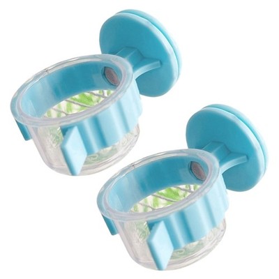 2Pieces Plastic Bird Feeders Lovebird Drinking Cup For Parrots And Budgies