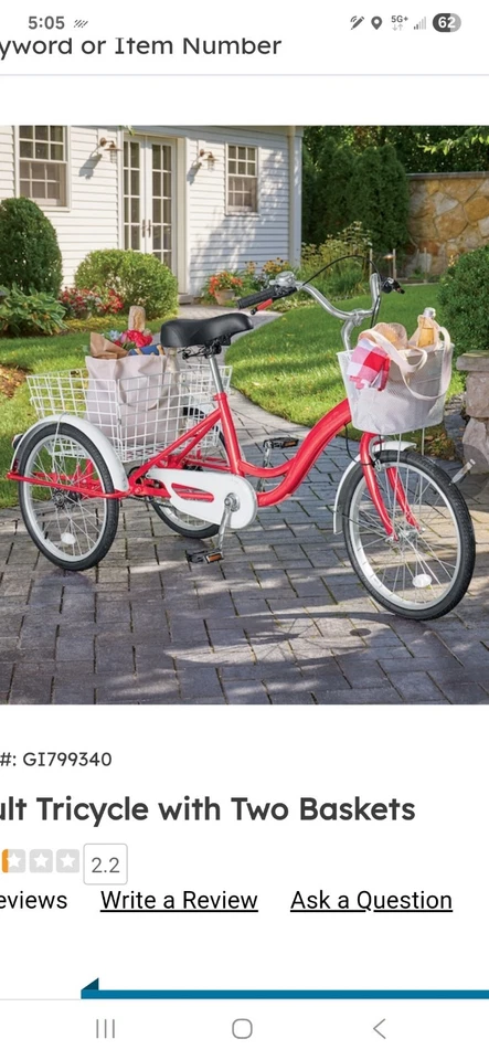 Un nuevo triciclo para adultos con 2 cestas. Bueno para una playa o para dar un paseo Foto 2 de 2
