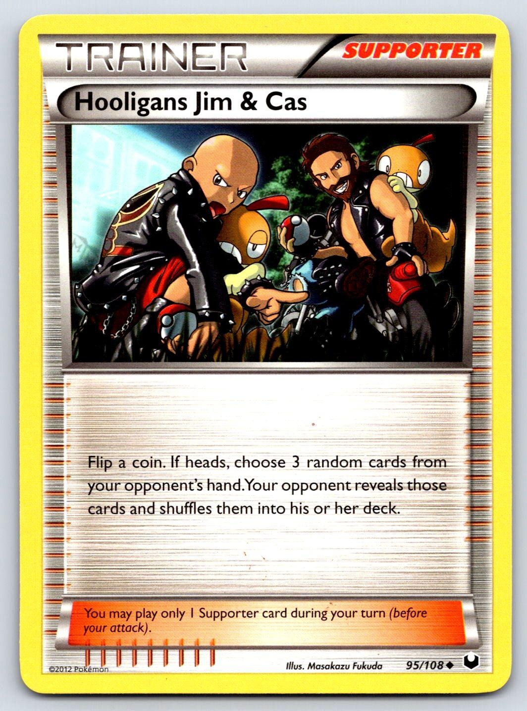 Hooligans Jim & Cas 95/108 Uncommon Dark Explorers Pokemon Moderately Played