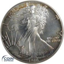 1986 American Silver Eagle Silver United States $1 Dollar Coin.