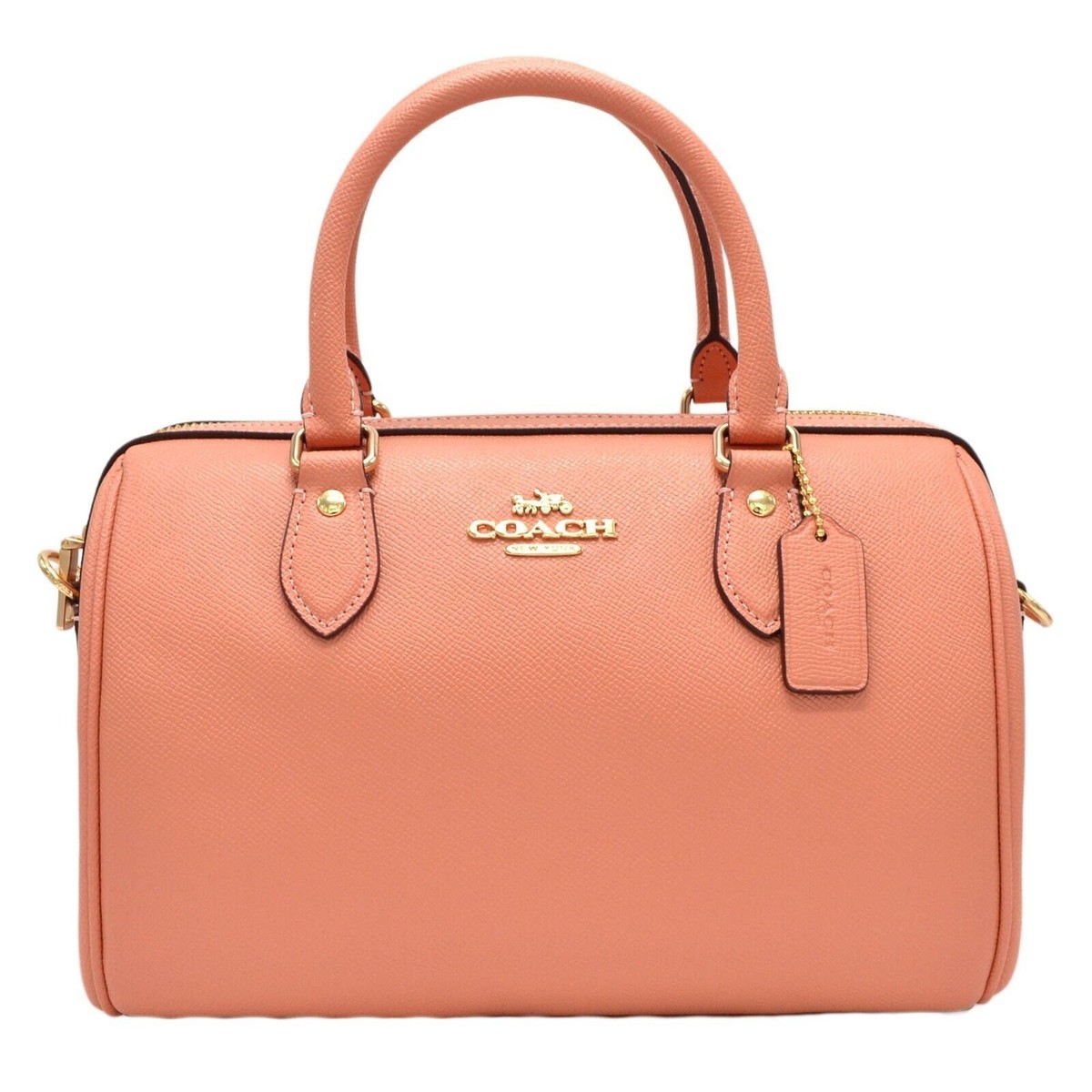 Coach Women's Rowan Satchel Purse Crossbody Strap Leather Logo