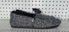TOMS Alpargata Cozy Sweater Knit Womens Slip On Flats Loafers Shoes Size 7 Black
