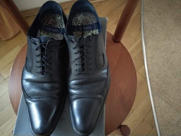 Men Kenzo Heels Black Leather 41