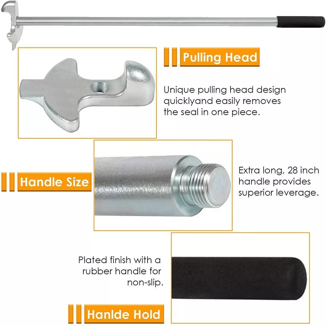 Trailer & Truck Steering Axles Tool 5085 Hub Oil Seal Puller Remover 28" Long