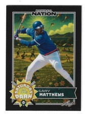 2025 Leaf Baseball Nation Gary Matthews Base SB-14 Black Prismatic 1/1