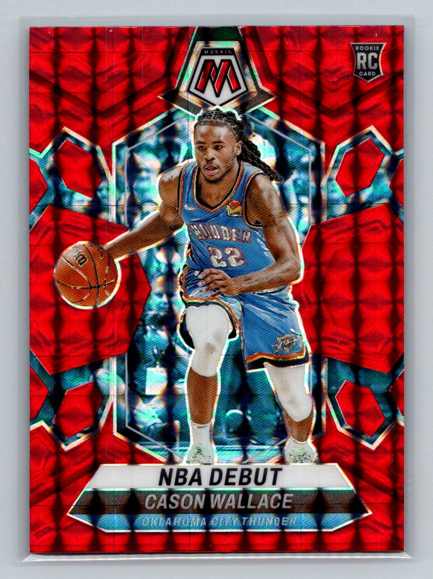 2023-24 Panini Mosaic #258 Cason Wallace Red Oklahoma City Thunder