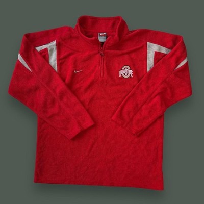 Vintage Nike 1/4 Zip Fleece Ohio State Red Kids Medium