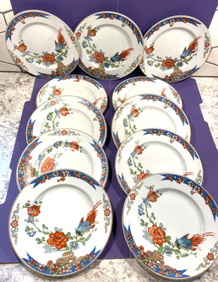 Wood & Sons BIRD OF PARADISE Pattern Set of Eleven (11) Salad Plates - 7''