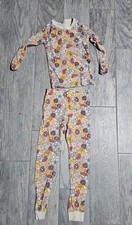 2pc Girl's Member's Mark Floral Pajama Set Size 6 Snug Fit Organic Cotton