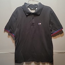 Genuine BMW M Motorsport Anthracite Polo Shirt W/ Tricolor Trim Size Medium