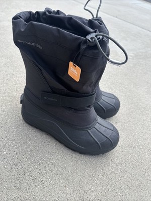 Columbia Women 6 Black Winter Snow Boots Waterproof Insulated Tried On Clean
