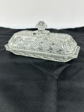 Vintage Avon Clear Pressed Glass Butter Dish ...