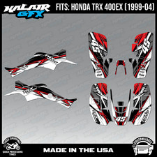 Graphics Kit for ATV Honda TRX 400EX (1999-2004) Shred Series - RED