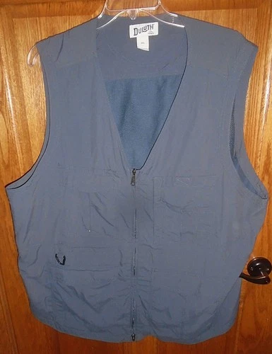*REDUCED* Duluth Trading Gray Full Zip Vest Zip Pocket Men's Size 3XL - product listing photo
