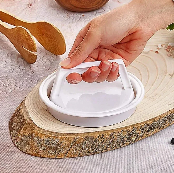 Molde para hacer hamburguesas prensa para hacer hamburguesas con forma perfecta herramienta de parrilla de barbacoa* Foto 3 de 4