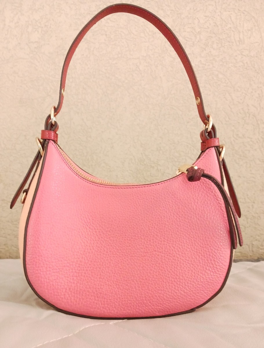 Coach SMALL C8355 Kleo Leather Pink, Peach and Brown Hobo