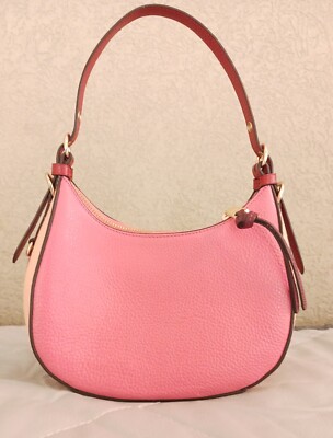 Coach SMALL C8355 Kleo Leather Pink, Peach and Brown Hobo