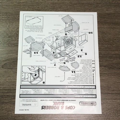 Matchbox Cops and Robbers Bank 1997 Original Board Game Instructions Manual Only - Picture 7 of 12