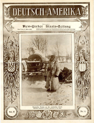 DeutschAmerika New Yorker StaatsZeitung Orig.Titelblatt vom 11.März