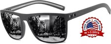 Gafas De Sol Polarizadas Para Hombre Lentes Cuadrado Men Sport Sunglasses Negro.