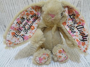 personalised flower girl bunny