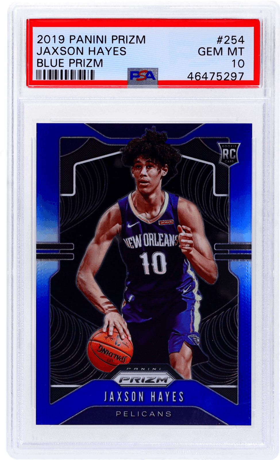 2019 Panini Prizm Jaxson Hayes Blue Prizm #254 /199 PSA 10 Rookie RC