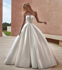 Pronovias 'OZEN' A-line Mikado Wedding Dress Size US8 - MSRP 2290 NWT 65 OFF