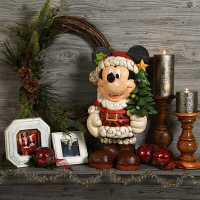 Jim Shore Disney Traditions Christmas Mickey Mouse Old St. Mick
