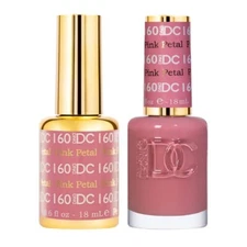 DND DC Soak Off Gel Polish + Matching Nail Lacquer - #160 Pink Petal