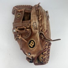 Vintage Wilson Softball Glove A9815 Brown Leather American Cowhide RHT Mitt
