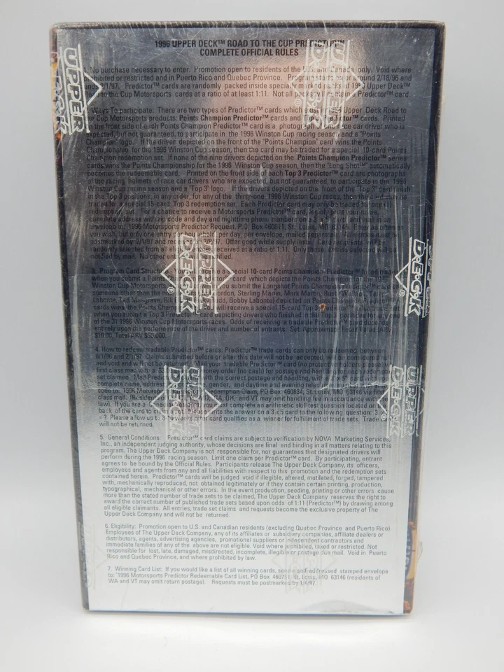 1996 Upper Deck Road to The Cup Sealed 32 Pack Retail Box JEF GORDON NIP -RTC391 - Image 4 of 4